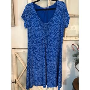 Fresh Produce size large blue patterned dress